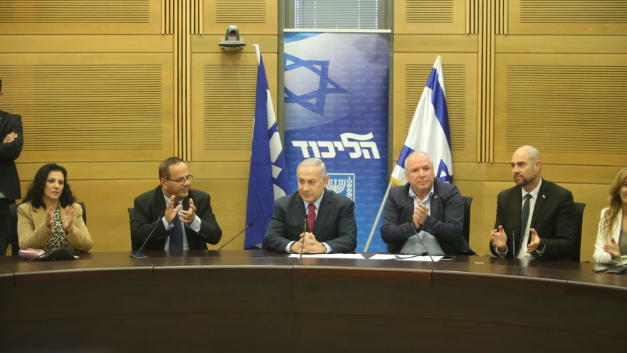 בנימין נתניהו בישיבת סיעת הליכוד 