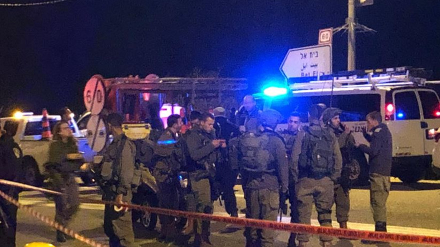 זירת הפיגוע בעפרה