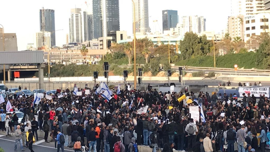 הפגנת יוצאי אתיופיה, חסימת נתיבי איילון