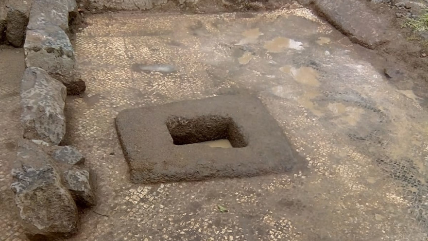 הגת שנמצאה בגן הלאומי כורזים