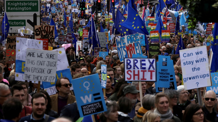 מתנגדים לברקזיט, הפגנה המונית בלונדון 