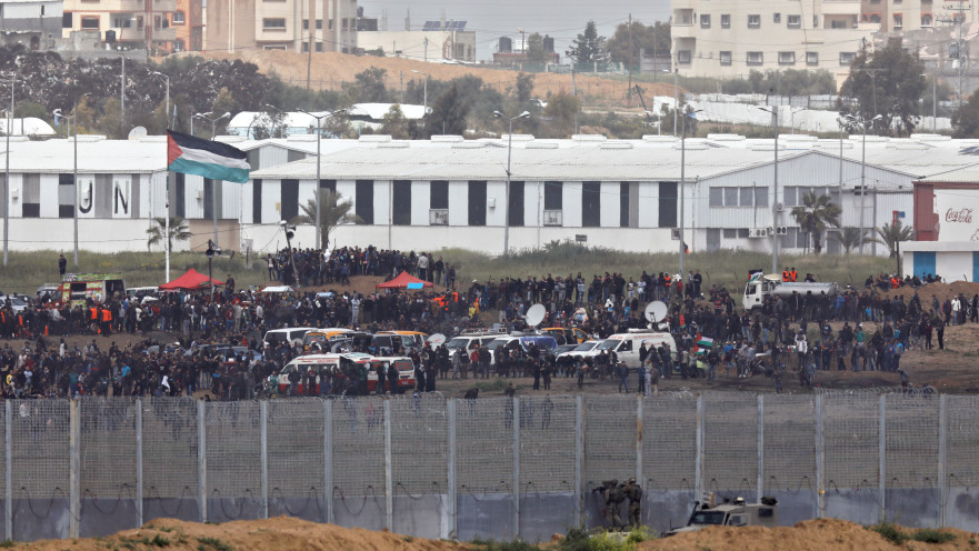 הפגנה בגבול רצועת עזה