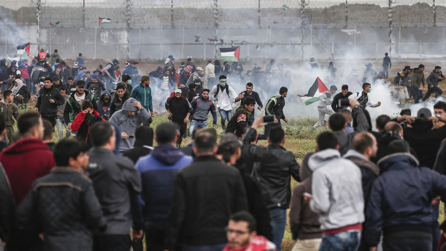 הפגנה בגבול רצועת עזה