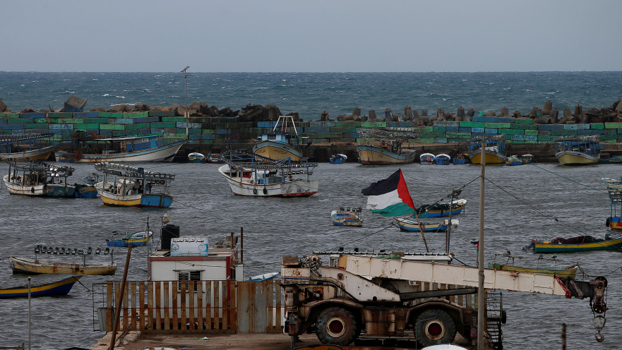 סירות דיג בנמל ברצועת עזה