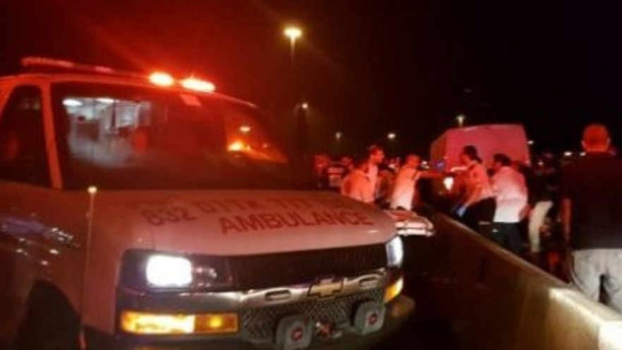 זירת התאונה בכביש 1