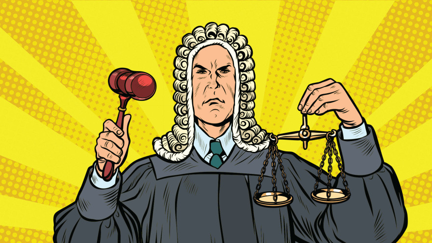 שופט, אילוסטרציה