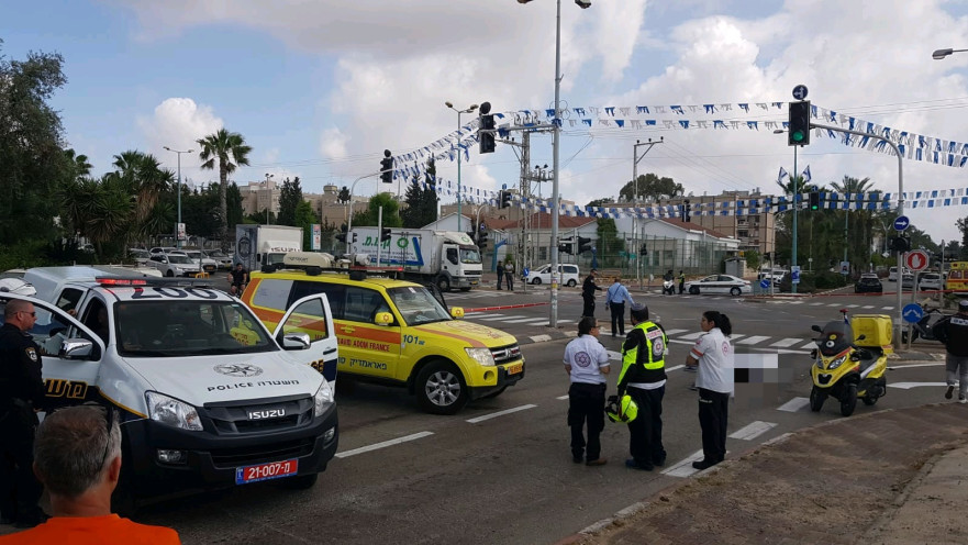 זירת התאונה ברמלה