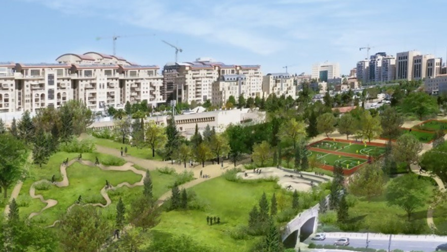 מתיחת הפנים של גן סאקר בירושלים