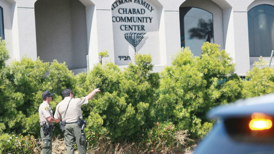 זירת הרצח בבית הכנסת בסן דייגו, אפריל 2019