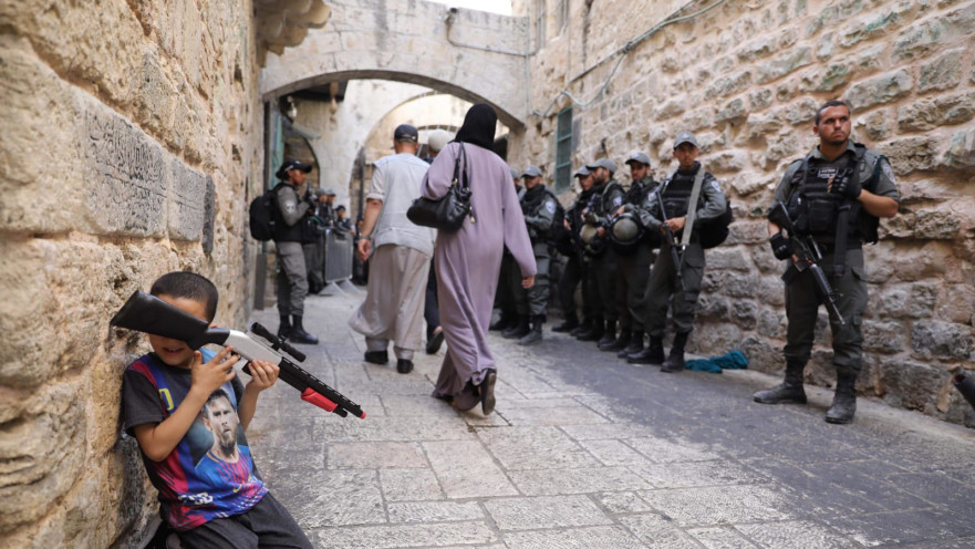 כוחות מג"ב בעיר העתיקה בירושלים