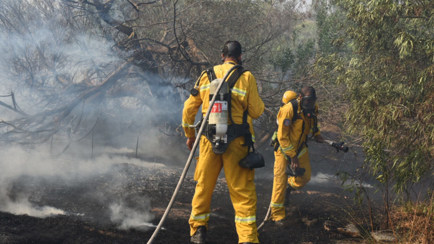 כיבוי שריפה בעוטף