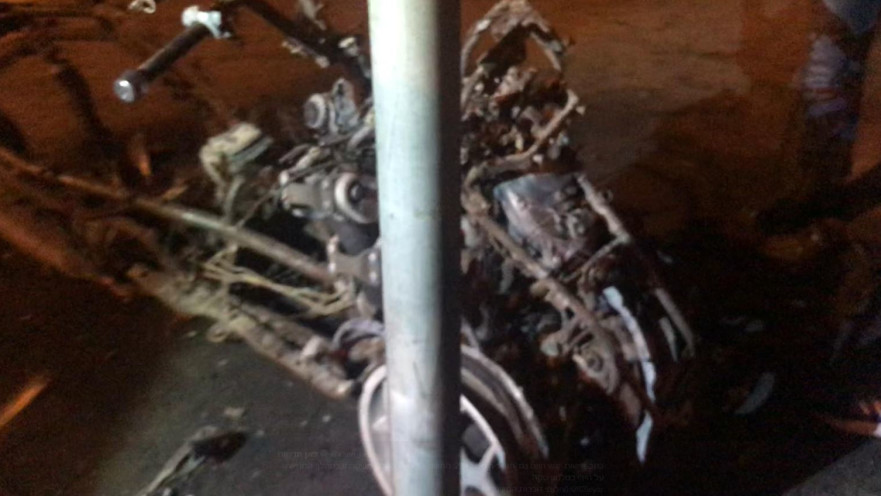 הקטנוע המשטרתי שהוצת בחיפה