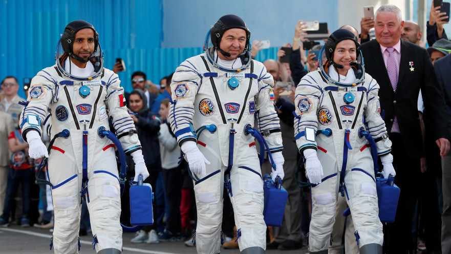 ג'סיקה מאיר, אולג סקריפוצ'קה, הזאע אל-מנסורי מתכוננים לשיגור