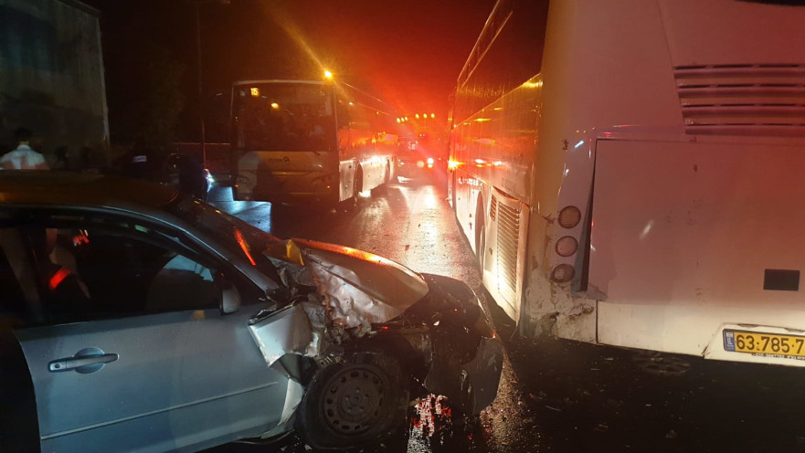 זירת התאונה בבית שמש 