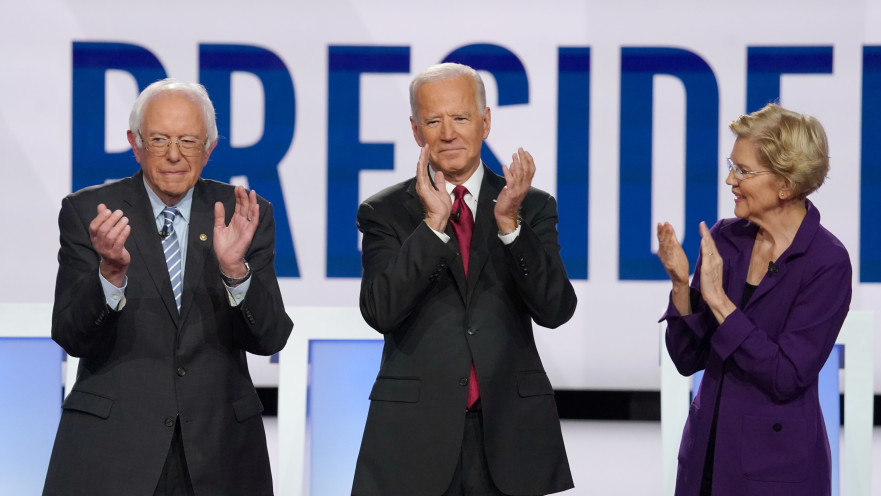 אליזבת' וורן, ג'ו ביידן, ברני סנדרס