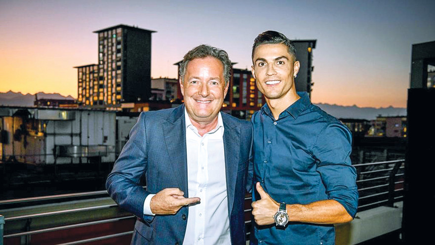 כריסטיאנו רונאלדו פוגש את פירס מורגן