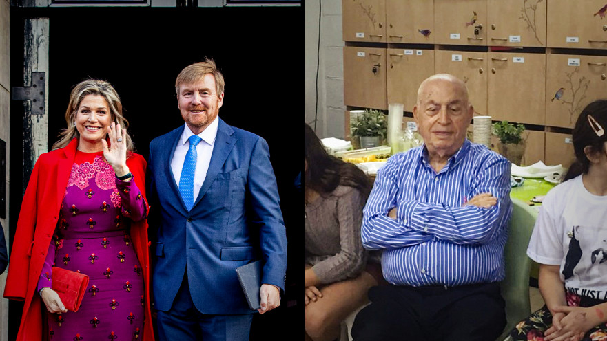 ניצול שואה, מלך הולנד ורעייתו