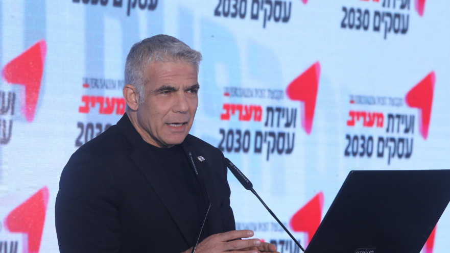 יאיר לפיד בוועידת עסקים 2030 של מעריב