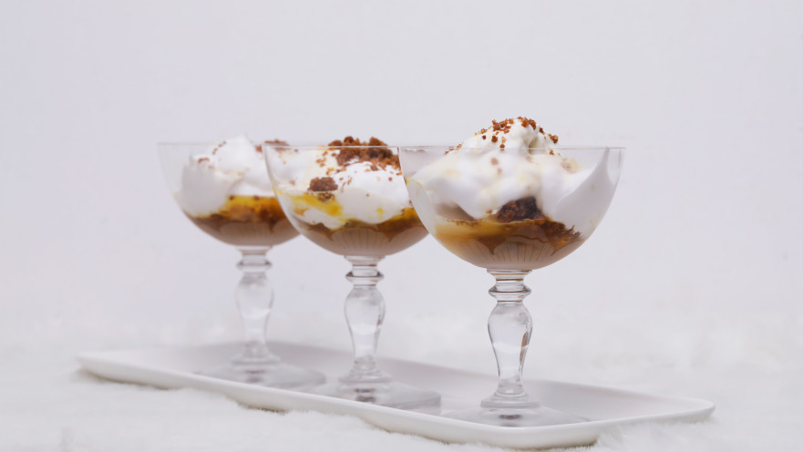 קינוח שוקולד לבן ותפוז