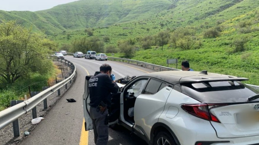 זירת התאונה סמוך לצומת כורסי