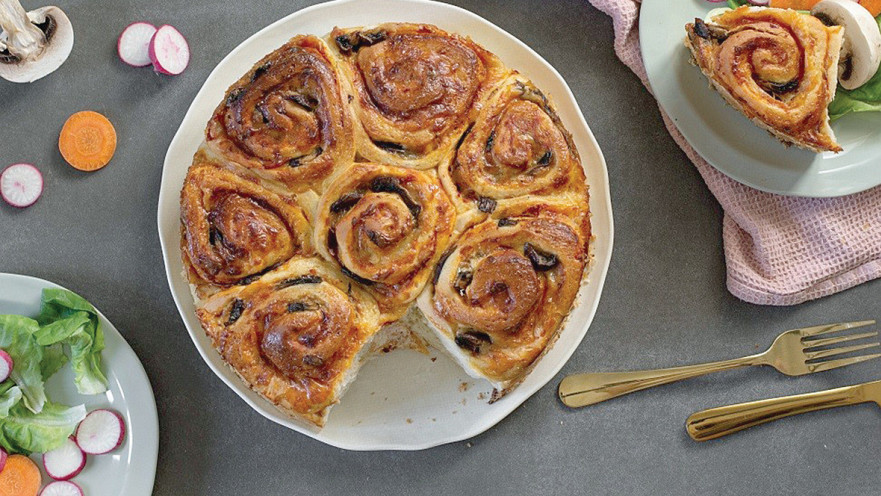 שבלולי פיצה עם פטריות שילדים אוהבים