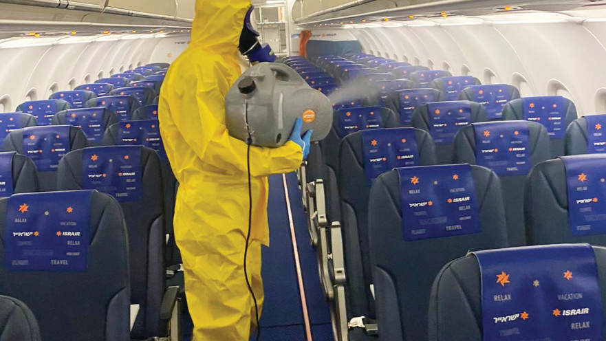 חיטוי מטוס ישראייר