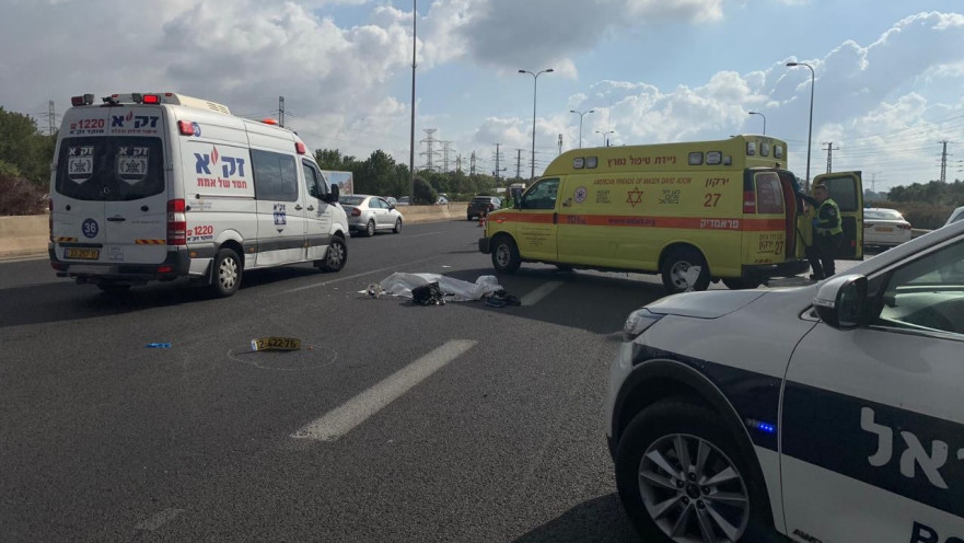 זירת התאונה סמוך למחלף מורשה