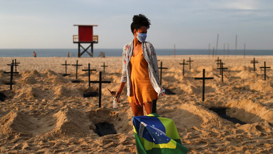 קורונה בברזיל: הקברים הסמליים בקופקבנה