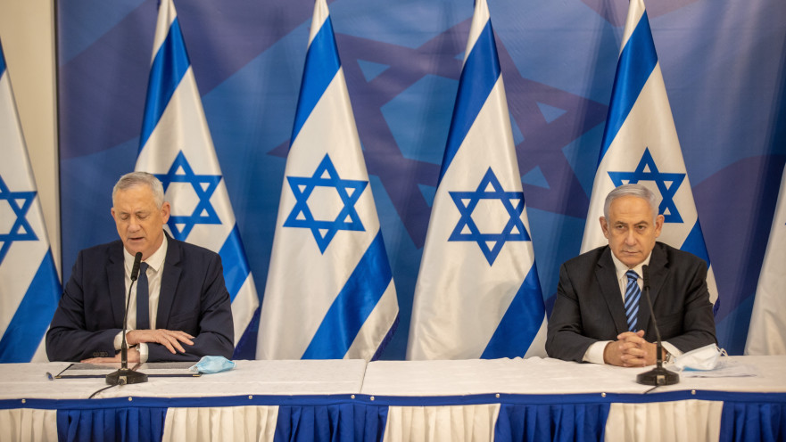 ראש הממשלה בנימין נתניהו ושר הביטחון בני גנץ בהצהרה בעקבות האירוע הביטחוני בצפון