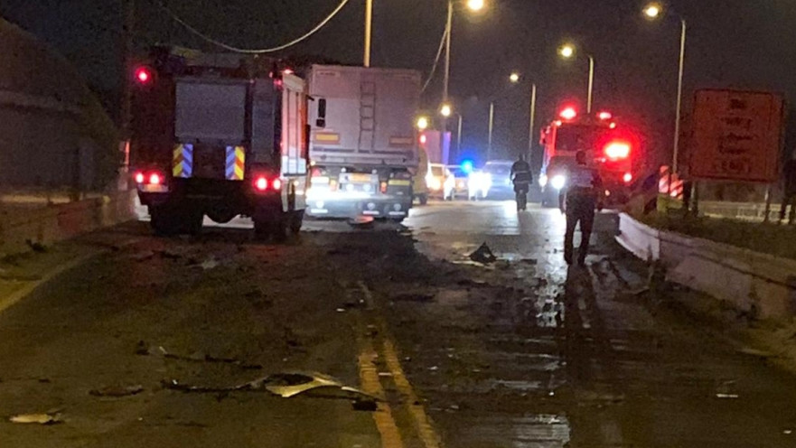 זירת התאונה סמוך לציפורי