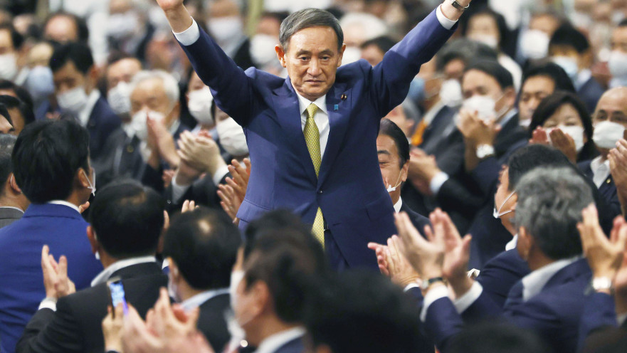 יושיהידה סוגה, המועמד לראשות ממשלת יפן