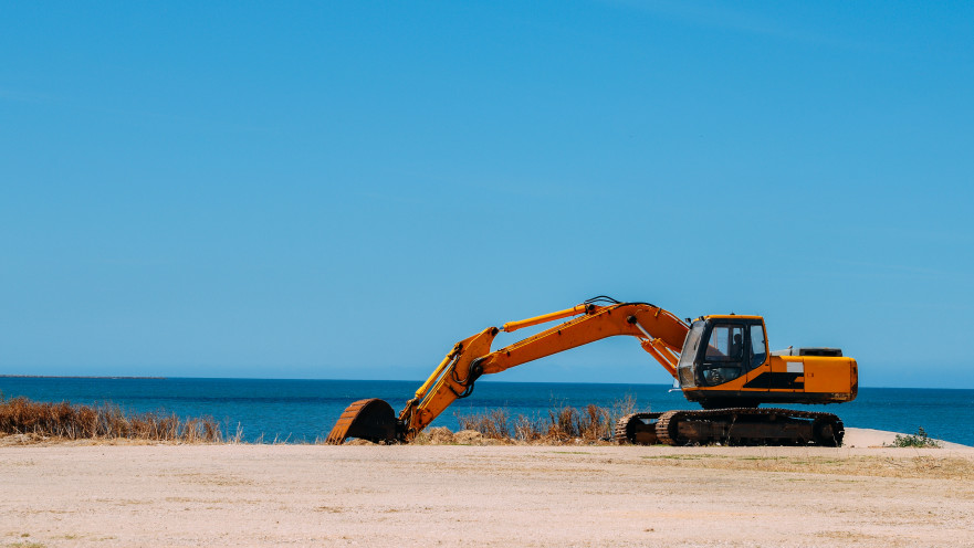 טרקטור על החול, אילוסטרציה