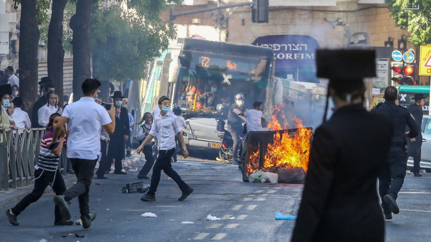 עימותים בין חרדים ושוטרים במאה שערים