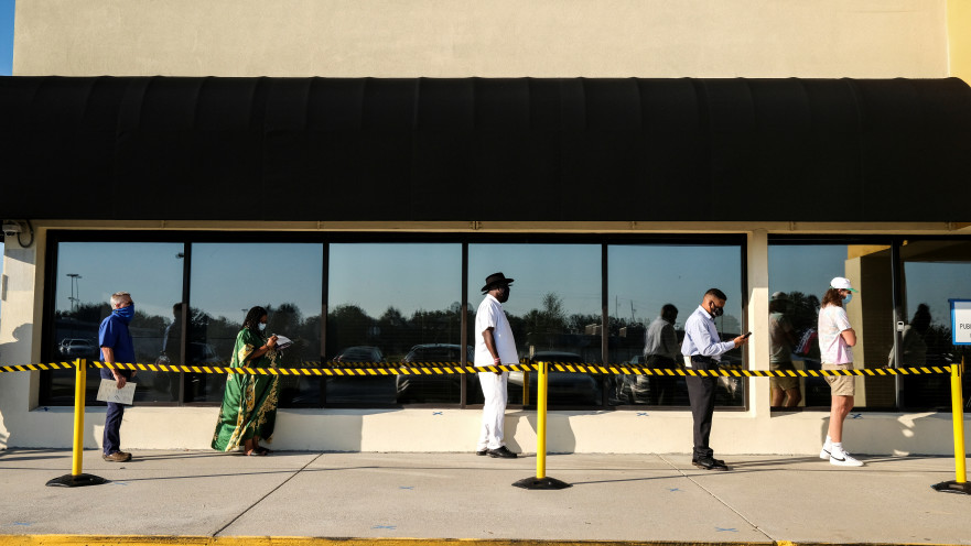 תור להצבעה מוקדמת במדינת ג'ורג'יה