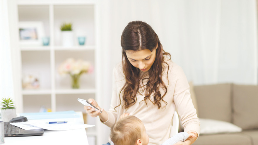 אם ובנה אילוסטרציה