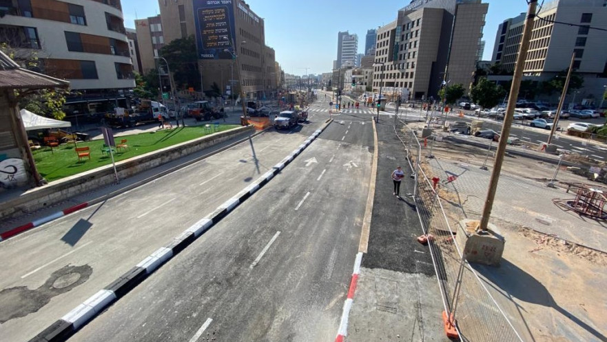 רחוב יהודה הלוי בתל אביב נפתח