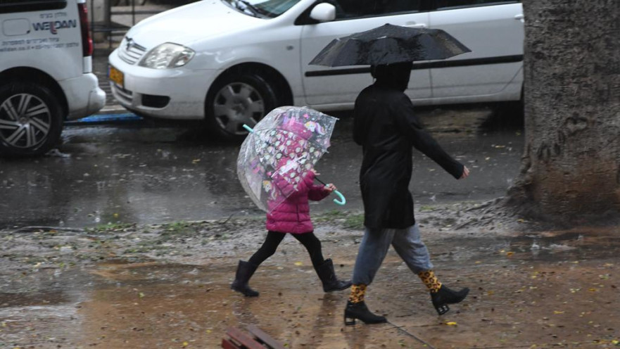 גשם בתל אביב