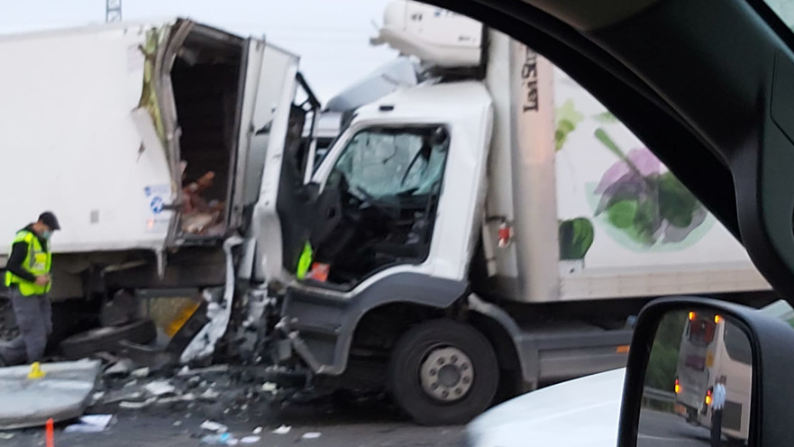 זירת התאונה בכביש 2