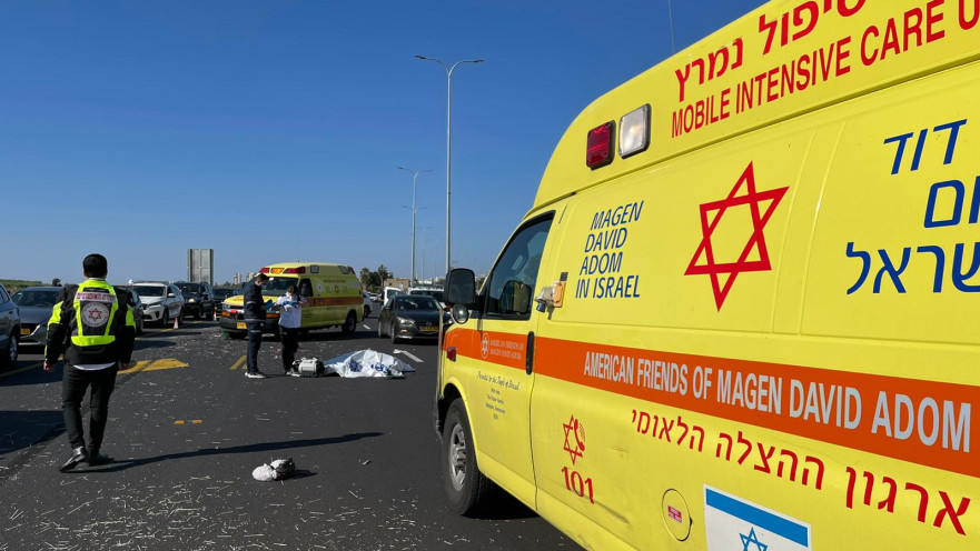 זירת התאונה סמוך למחלף מסובים