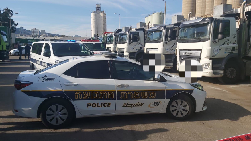 זירת התאונה בחיפה