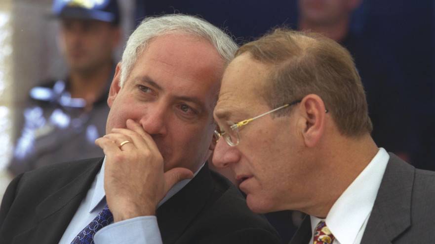אולמרט לצד נתניהו ב-99