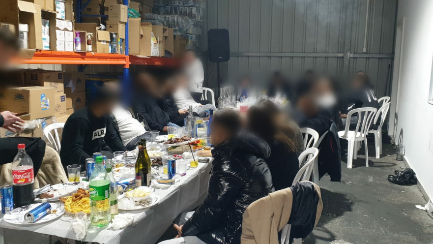 אחת המסיבות שפיזרה המשטרה בערב השנה החדשה