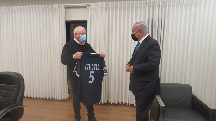 נתניהו עם ראש עיריית נוף הגליל