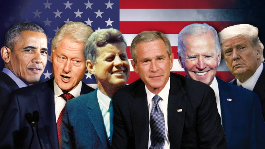 דונלד טראמפ, ג'ו ביידן, ג'ורג' בוש, ג'ון פ. קנדי, ביל קלינטון, ברק אובמה