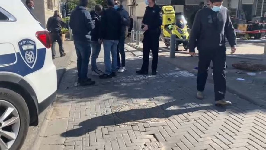 זירת ניסיון רצח בתל אביב