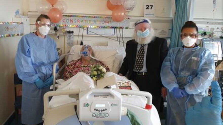 טקס הנישואין במחלקת הקורונה