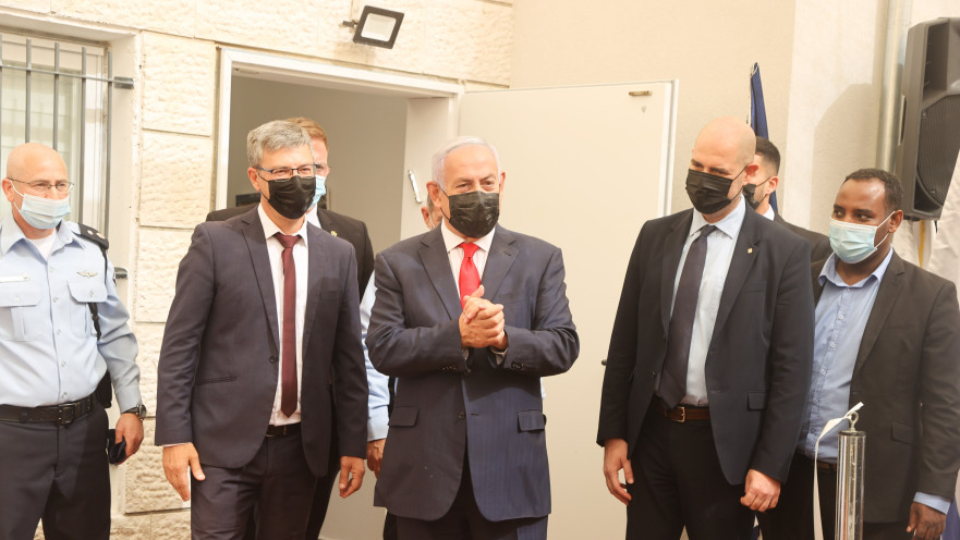 נתניהו בפתיחת תחנת משטרה בג'ואריש