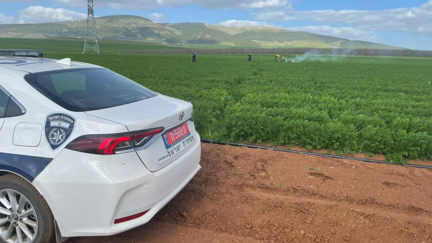 זירת התרסקות המטוס הקל סמוך לגבעת המורה