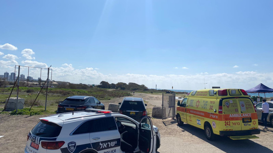 זירת האירוע בחוף הסטודנטים בחיפה