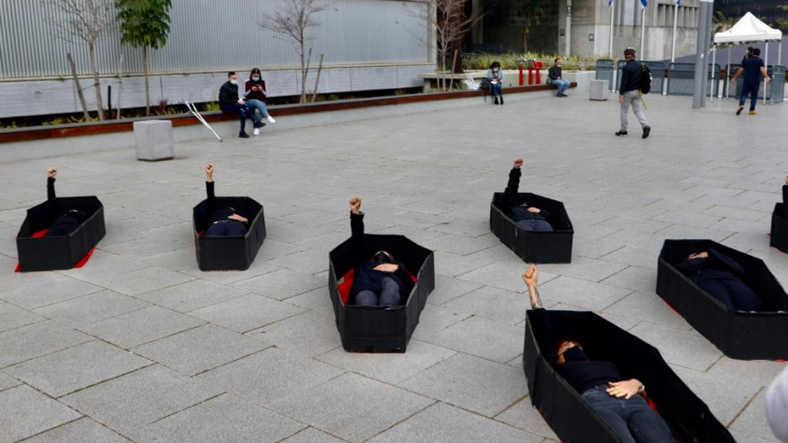 מיצג להעלאת המודעות לאלימות נגד נשים